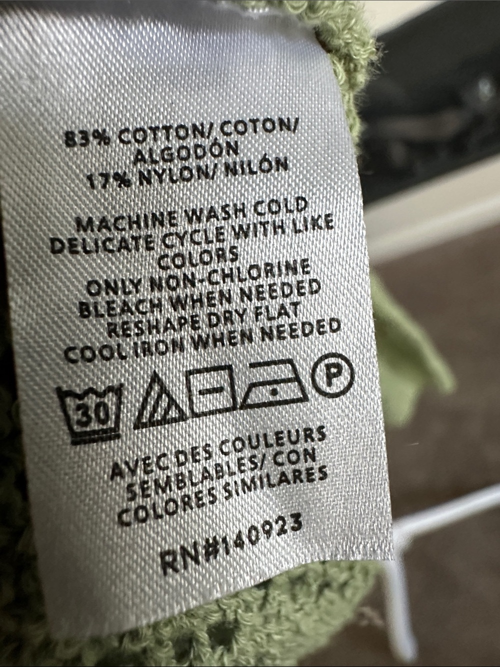 LOFT Olive Open-Knit V-Neck Button Cardigan - Picture 6 of 6